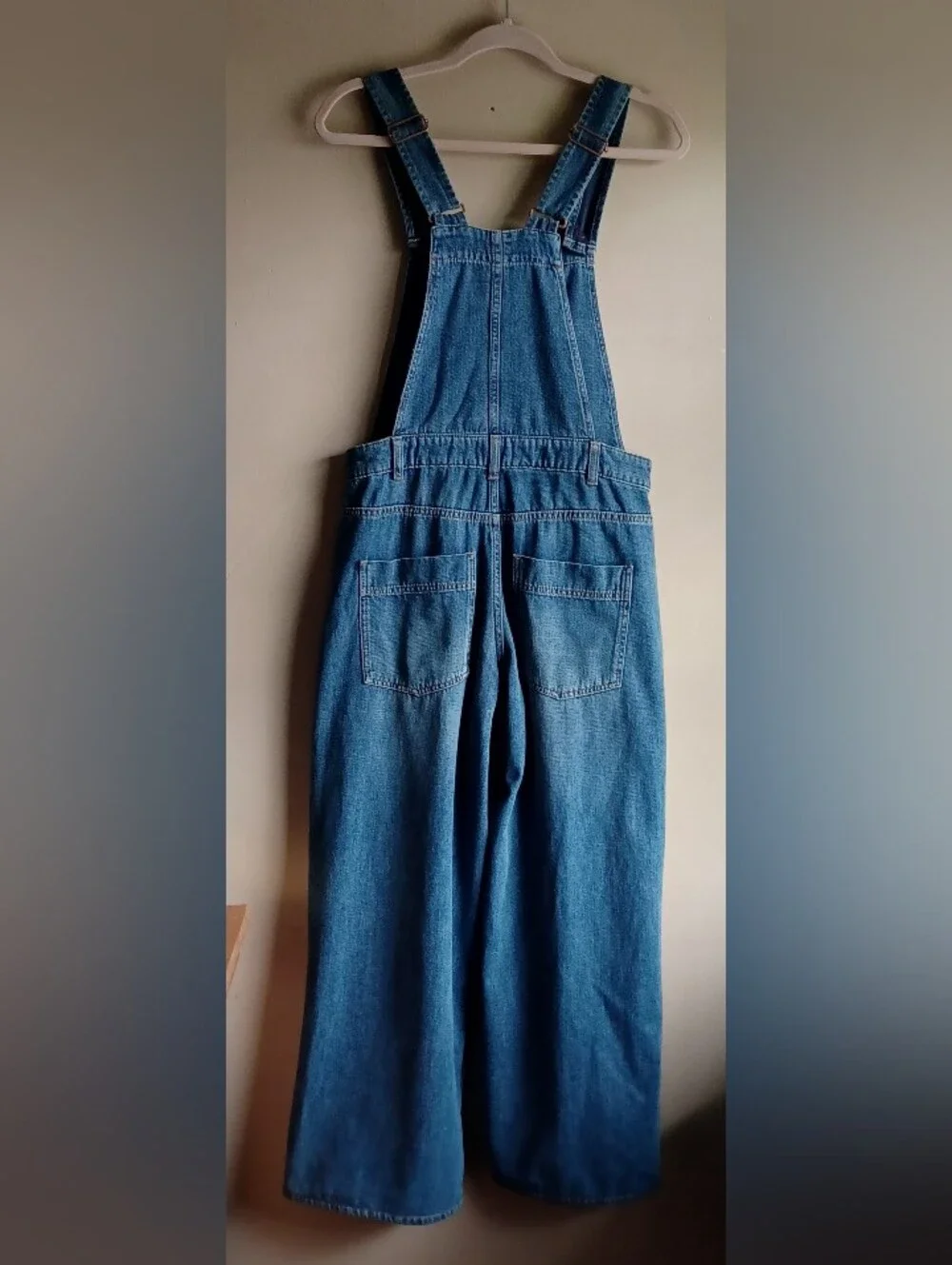 ME + EM Medium Wash Super Soft Wide Leg Overall Sz4